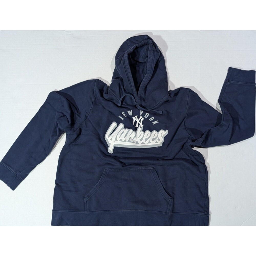 New York Yankees Hoodie Mens XXL Blue MLB Baseball Authentic NYC
